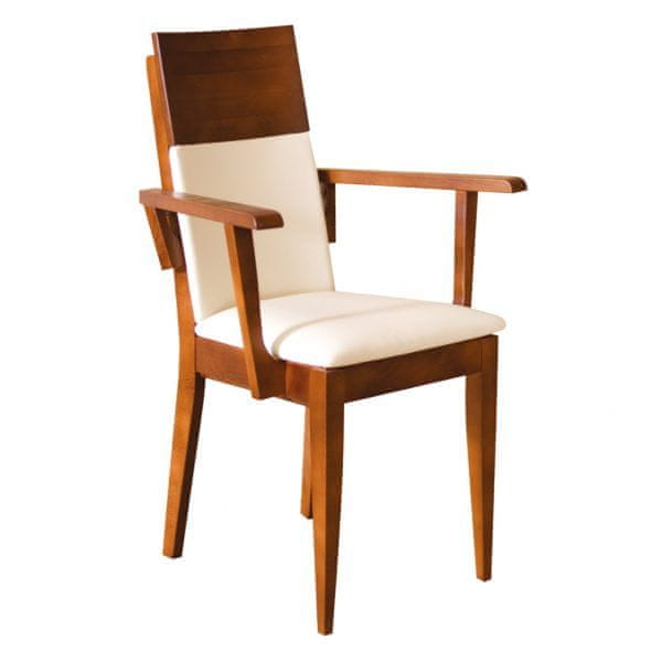 eoshop Čalúnená jedálenské stoličky KT370, dub (Farba dreva: Bielená, Poťah: Ekokoža)